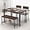 Dark Walnut, variant on SogesHome 4-Piece Kitchen Table and 2 Chairs for 4 with , Dining Table Set for Small Space, Apartment, Living-Room, Restaurant, Dark Walnut