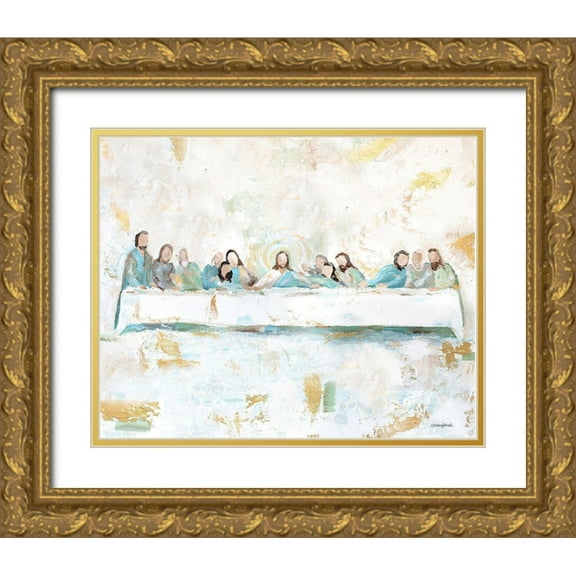 Kissell, Mackenzie 18x15 Gold Ornate Wood Framed with Double Matting Museum Art Print Titled - Last Supper