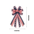 thumbnail image 3 of Qocolhg Large 4th of July Patriotic Bows for Wreath,American Flag Wreath Bows Stars Decor American Flag Bow for Indoor Outdoor,Red with Blue Stars Bunting Independence Day Party Holiday Decorations, 3 of 6