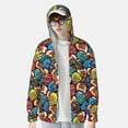 thumbnail image 2 of Balery American Football Sudadera ligera de manga larga con capucha y protección solar UPF 50+ para hombre y mujer, ideal para pesca y running-Small, 2 of 7