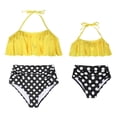 thumbnail image 3 of Jurebecia Mommy Me Matching Swimsuits Bathing Suit Mother High Waist Swimsuits Cover up Beachwear Bikini Set, 3 of 8