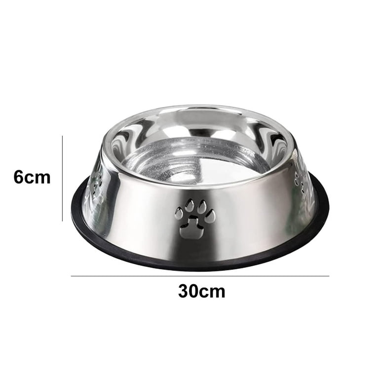 Stainless Steel No-Skid & Non-Tip Dog Bowl for Food or Water
