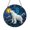 Acrylic 3.5 Inch, variant on Polar Bear Stained Glass Style Window Hanging, Aurora Sky Art Panel, Decorative Glass Style Window Decor for Rustic Home Interior and Wildlife Themed Decorative Gift