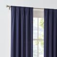 thumbnail image 4 of Brookyln Loom Solid 100% Cotton Percale Weave Rod Pocket Navy 2-Piece 50x84 Window Curtain Pair, Solid Casual themed, Adult Bedding, OEKO-TEX Certified, 4 of 7