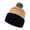 Khaki, variant on PureCasa Women's Winter Knit Beanie Hat with Pom Pom – Color Blocked Skiing Outdoor Warm Cuffed Slouch Ski Cap for Men & Women
