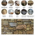 thumbnail image 5 of Dundee Deco 3D Wall Panels - Cladding, Beige Bronze Lilac Stone Look Wall Paneling, Styrofoam Facing for Interior and Exterior Applications, DIY, SAMPLE, Size 10 x 10 in., 5 of 9