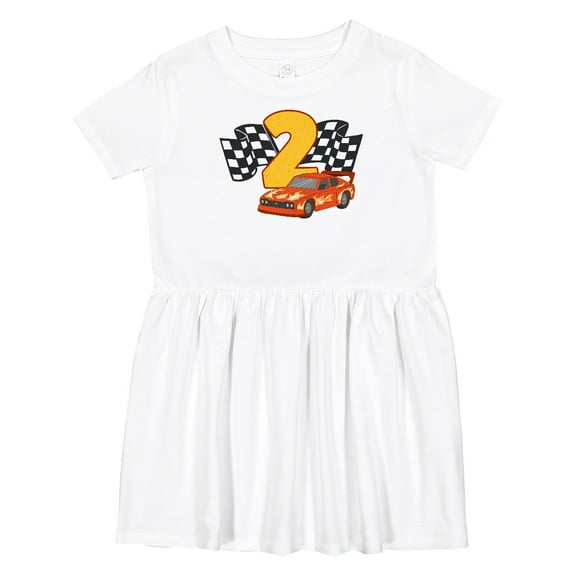 Inktastic Number Two Race Car Girls Toddler Dress