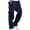 Navy Blue, variant on LUXUR Mens Drawstring Trousers Casual Sports Cargo Pant Navy Blue L