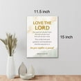 thumbnail image 2 of Inspirational Bible Verse Print Love the Lord Scripture Paintings Canvas Wall Art Poster Artwork Ready to Hang Christian Home Office Decor, 2 of 5