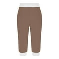 thumbnail image 3 of tarylea Womens Capri Pants Cinch Bottom Elastic Waist Fitted Pants Casual Comfy Summer Workout Color Blocked Pants with Pockets, 3 of 6