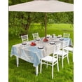 thumbnail image 4 of nqOlkjepod Blue Gray Palm Tree Outdoor Tablecloth with Umbrella Hole & Zipper, Vintage Summer Botanical Rectangle Table Cover 54x80 Inch, Dining Waterproof Table Cloth Protector for Patio/Party, 4 of 7
