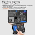 thumbnail image 5 of Algo MK2 20W Higher Accuracy Engraver and Cutter with Air Assist&Rotary, Engrave Hundreds of Colors On Metal Steel with 3.5" Touch Screen, Engraving Machine for DIY Personalized Gift, 5 of 12