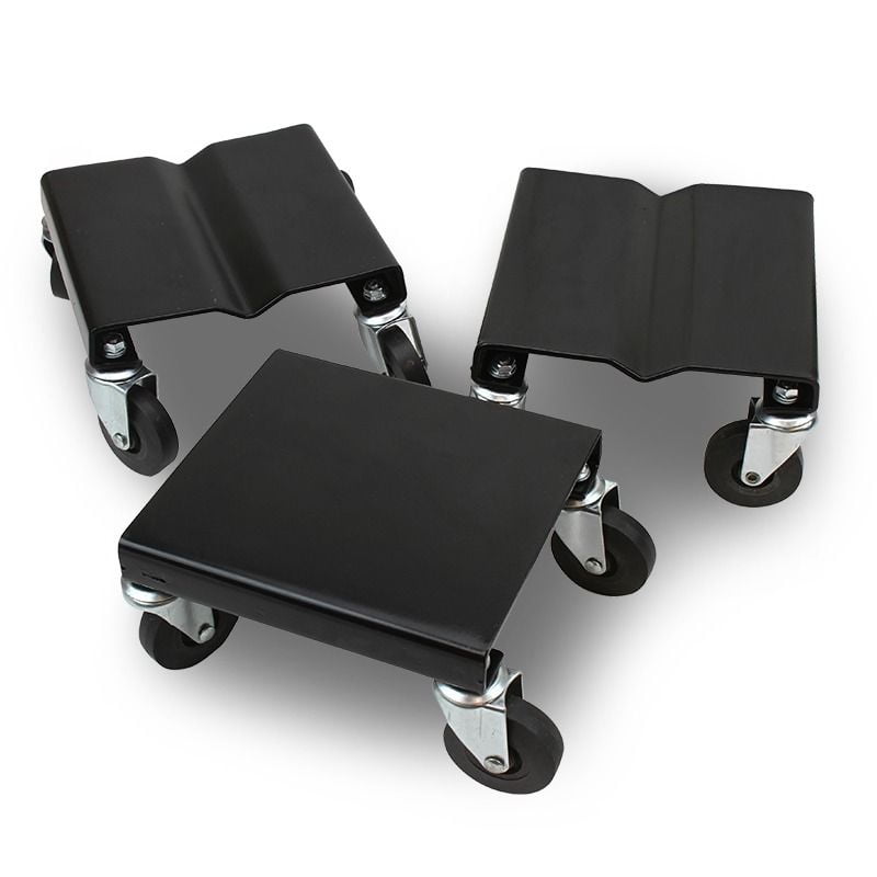 XtremepowerUS 3PC Snowmobile Dolly Set Snow Mobile Moving Rollers Dollies Movers with Caster