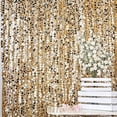 thumbnail image 5 of BalsaCircle 8 feet x 8 feet Gold Big Payette Sequin Backdrop Curtain Wedding Party Photo Booth Decorations, 5 of 8