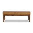 thumbnail image 2 of Home Square 2 Piece Asher Genuine Leather Bench Set in Cognac Tan, 2 of 7