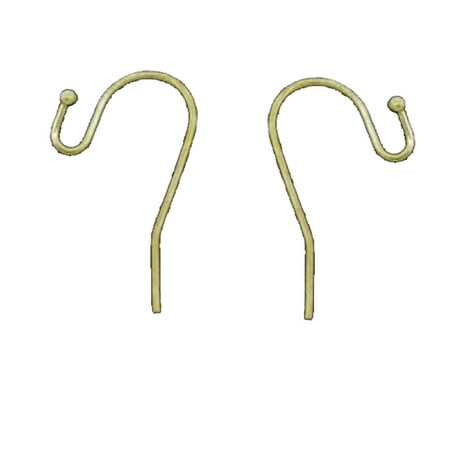 Fish Hook Ear Wire Findings - 200 Earwires Gold Plated Copper Ear Wire Hooks Earring Findings Ball End 21x12mm 100 Pair