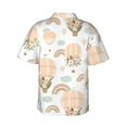 thumbnail image 4 of Xecao Air Balloon and Flower print Hawaiian shirt - a stylish short-sleeve button-down for men, perfect for casual beach and tropical outings., 4 of 9