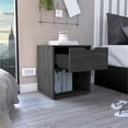thumbnail image 4 of TUHOME Aberdeen Nightstand  Gray Engineered Wood, 4 of 6