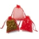 thumbnail image 1 of 100 bolsas de organza para regalo con cordón, ideales para joyería, bodas, fiestas y Navidad. Color rojo. Medidas: 12 x 9 cm., 1 of 4