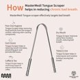 MasterMedi Tongue Scraper for Adults, 100 Stainless Steel Tongue