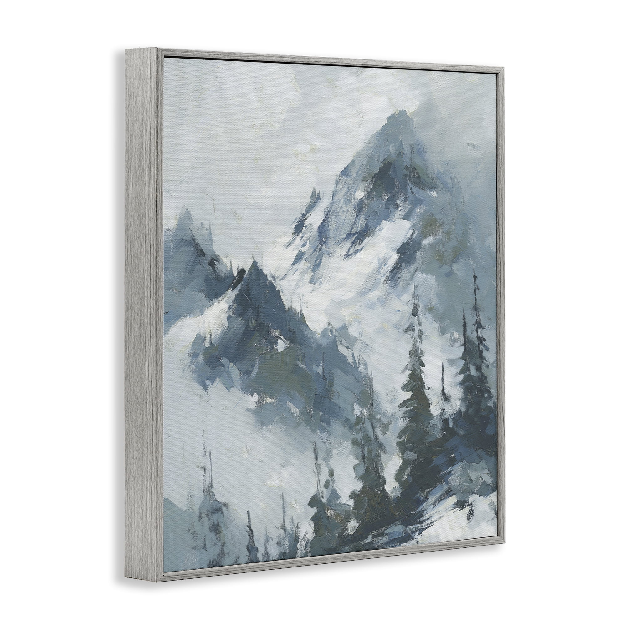 Stupell Industries Frozen Majesty Mountains Gray Framed Giclee Art, design by Svetlana Aleynikova