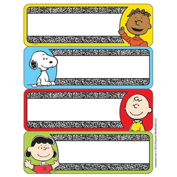 Peanuts Composition Label Stickers by Eureka