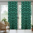 thumbnail image 3 of 1 Panel Outdoor Curtains for Patio Waterproof 54"x108" Green Leopard Print Weatherproof Privacy Outsides Curtains, Farmhouse Abstract Animal Patterned Grommet Thermal Drapes for Cabana Porch Pergola, 3 of 8