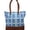 indigo Blue Shibori, variant on Women's Cotton Tie Dye Tote Bag - Medium Sized Peach Color Handbag