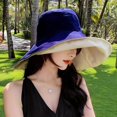 thumbnail image 5 of 4 Pack Women's Sun Hats - Wide Brim Foldable Beach Floppy Cap UV Protection Beach Hats, 5 of 12