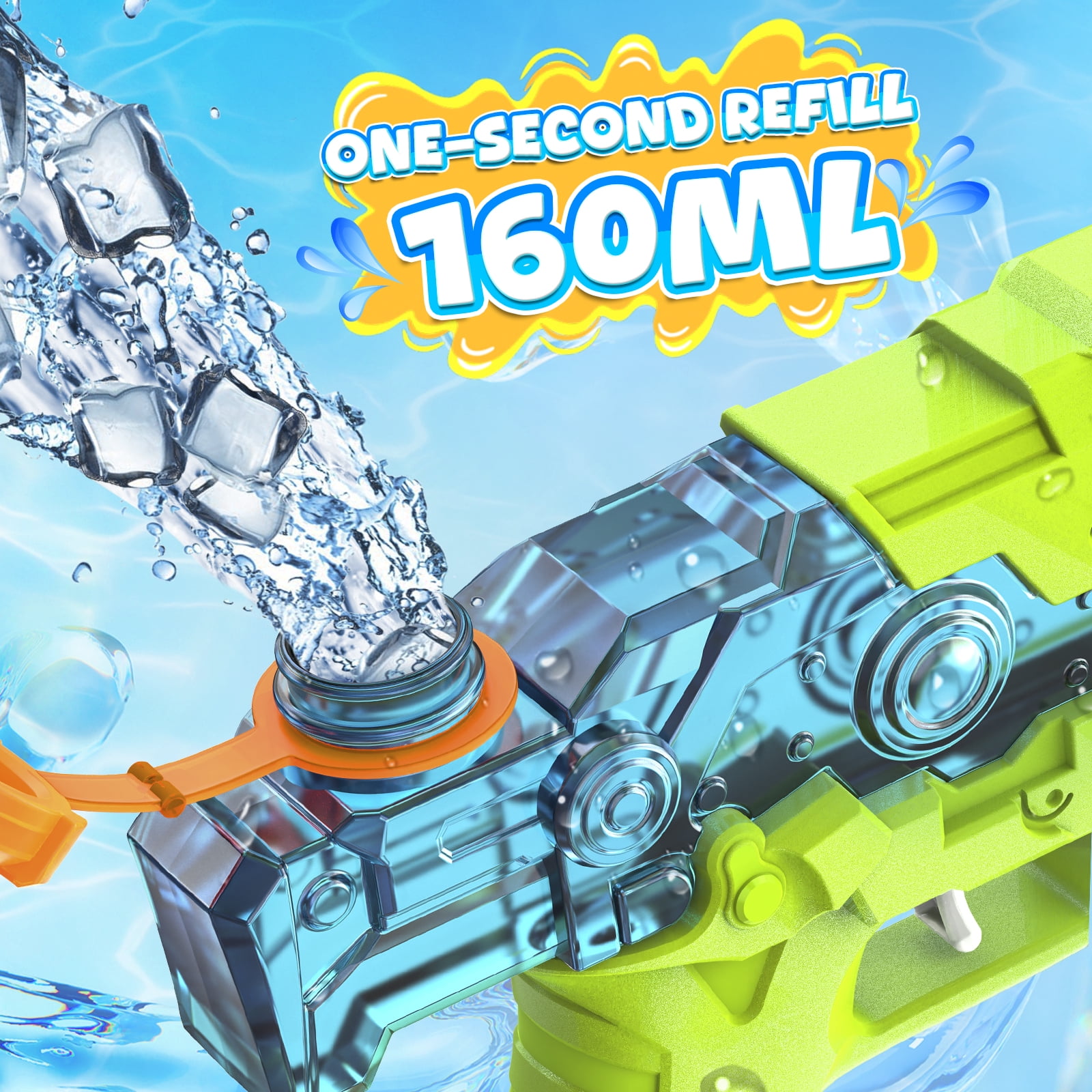 2pcs-Water Soaker Super Water Soaker for Kids-Toy Swimming Pool Beach Sand Water Fighting Toy