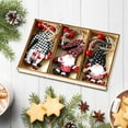 thumbnail image 2 of chaungfeng 9 Pcs Wooden Christmas Gnome Ornaments Set, 3.9 Inch Painted Cute Faceless Old Man Pendants, for Tree Winter Party Holiday Window Scene Layout Wreath Gift, 2 of 5