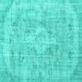 thumbnail image 1 of Ahgly Company Machine Washable Indoor Square Persian Turquoise Blue Traditional Area Rugs, 3' Square, 1 of 4
