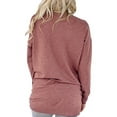 thumbnail image 3 of JustVH Women's Long Sleeve Casual Sweatshirt Pullover Loose Tunic Shirts Blouse Tops With Pocket, 3 of 4