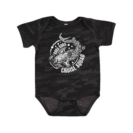 

Inktastic Bora Bora Cruise Squad Shark Design Gift Baby Boy or Baby Girl Bodysuit