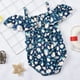 thumbnail image 4 of Traje de baño de una pieza con volantes y tirantes plisados con estampado de flores para niñas pequeñas de Herrnalise, 4 of 8