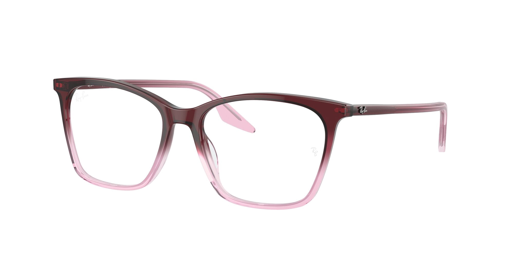 Ray-Ban Optics Glasses RB5422 Prescription Eyeglasses with Case, Red Gradient Pink with Demo Lens, Size 54
