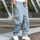 thumbnail image 1 of Pantalones largos para hombre, lisos, a la moda, informales, con múltiples bolsillos y cintura elástica, pantalones largos para hombre, 1 of 6