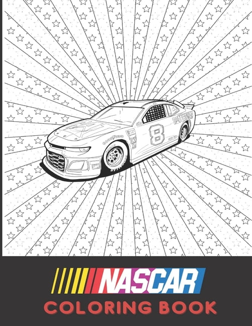 Nascar Coloring Book 30 + Best Unique Nascar Coloring Pages, Nascar