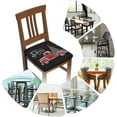 thumbnail image 2 of Set of 6 Removable Chair Seat Covers for Dining Room, Merry Christmas Snow Stretchable Office Kitchen Chair Slipcovers Cushion Protector Xmas Tree Truck Furniture Decor, 16.9x16.9 Inches, 2 of 6