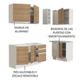 thumbnail image 4 of Cocina Integral Completa Esquinera 269cm Glamy Madesa 01 - Blanco/Marrón Madesa GCGL269001, 4 of 5