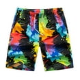 thumbnail image 1 of EDTara Men's Elastic Waist Drawstring Beach Board Shorts, 1 of 4