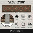 thumbnail image 3 of Runner Rugs for Hallway, 2x8 Washable Soft Non Slip Floor Rugs for Kitchen, Modern Mat for Living Room Bedroom Entryway Red & Green, 3 of 7