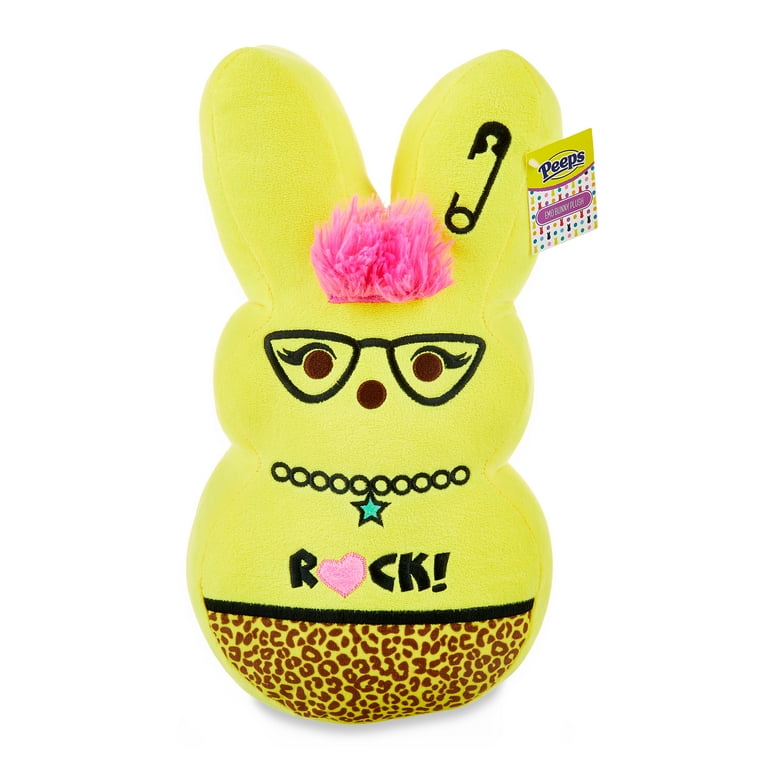 キャラクターグッズ peeps peeps Peeps Peep Easter 15in Emo Yellow Punk Rock Bunny Plush New
