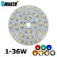 thumbnail image 2 of Panel de placa LED de alta potencia con base de aluminio y radiador, 1/3/5/7/9/12/15/18 W, placa de iluminación de lámpara de bricolaje circular SMD, 2 of 5