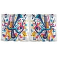 thumbnail image 7 of Yayeee Kitchen Curtains Set of 2 Light Filtering 57"x36" Over Sink Window Panels, Musical Pattern, 7 of 7