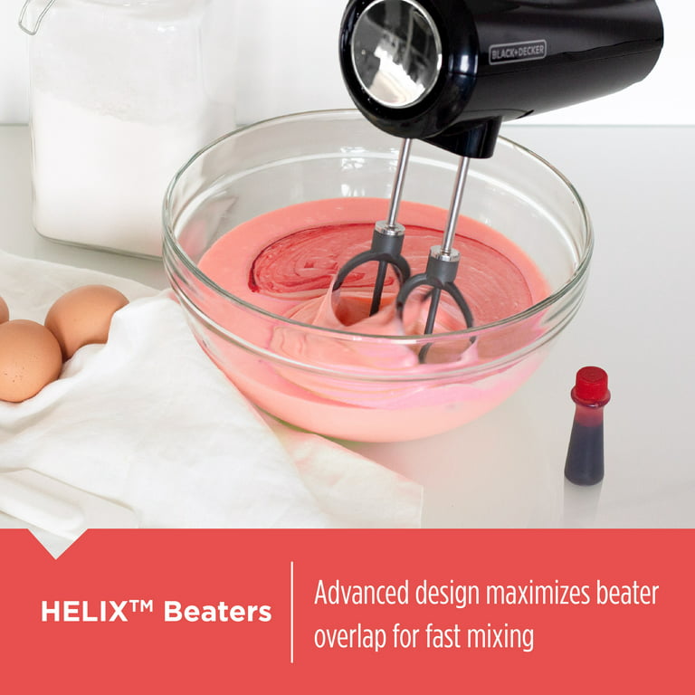 BLACK+DECKER Helix Performance Premium 5-Speed Hand Mixer Black