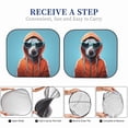 thumbnail image 5 of Kdxio Cool Dog In Hoodie Print 2-Piece Sun Shade Front Windshield - Foldable Car Front Window Sunshades for Most Sedans SUV Truck, 5 of 5