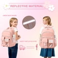 thumbnail image 4 of Sanmadrola Girlish School Backpack Multi-functional Large School Bookbags 15.6 Inch Laptop Backpacks Durable Cute Aesthetic Travel Daypacks for Tween Teen Primary Middle School Students, 4 of 9