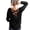 Black, variant on Vedolay Womens Fall Clothes Long Sleeve Top Casual Basic Slim Knit RibbedSweatshirt ,2XL