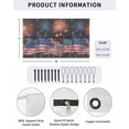 thumbnail image 2 of 4th of July RV Awning Sun Shade Screen 9'X15.3' American Flag Mesh Sunscreen Red White and Blue Fireworks Awning Shade Screen with Zipper UV Blocker Completed Kits for RV Motorhome Camper Trailer, 2 of 7